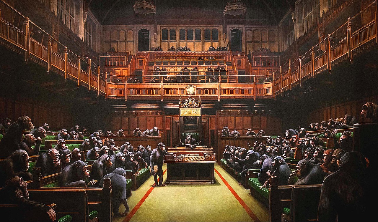 Devolved Parliament — A World-Famous Painting by Banksy