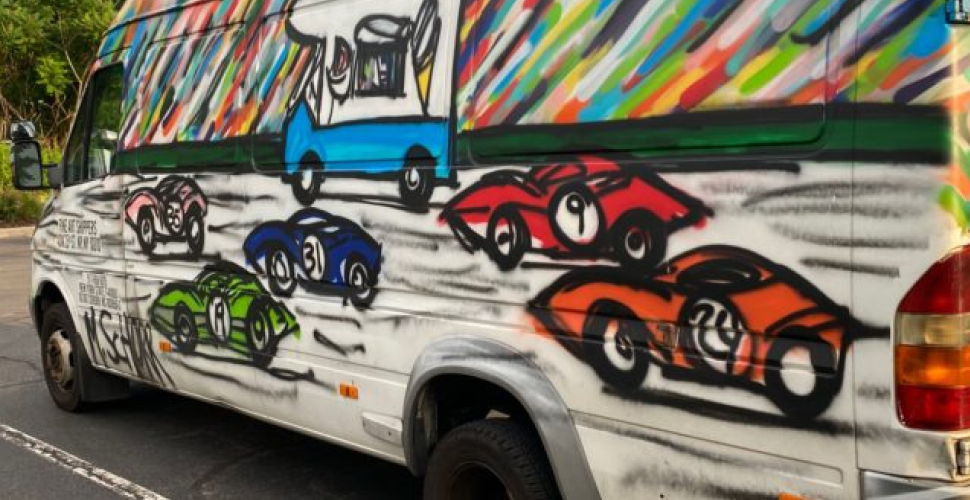 Legacy Beyond Street Art: “Da Race” Art Van by Mitchell Schorr